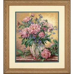 Borduurpakket Peonies and Canterbury bells Dimensions 35211