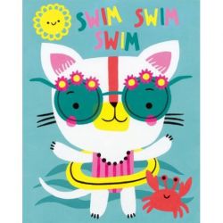 Kleuren op nummer pakket swim cat Dimensions 73-91849