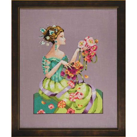 Borduurpatroon met speciale materialen Lavender Mist Mirabilia Designs-183s