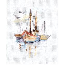 Borduurpakket Boats at Dawn Alisa 0-196