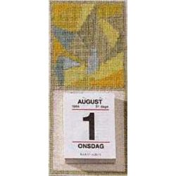 Borduurpakket Scheurkalender augustus-jade Haandarbejdets Fremme 09-6394