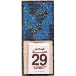 Borduurpakket Scheurkalender december-turkoise Haandarbejdets Fremme 09-6398