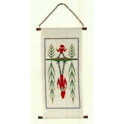 Borduurpakket Schellenkoord kerstkabouter bij water Haandarbejdets Fremme 11-3711