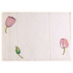 Borduurpakket Placemat roze tulpen Haandarbejdets Fremme 14-9858.05
