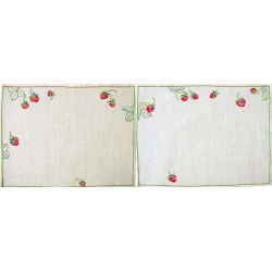 Borduurpakket Placemat aardbeien Haandarbejdets Fremme 14-9871.03-04