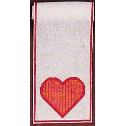 Borduurpakket Loper gestreepte harten Haandarbejdets Fremme 16-4938