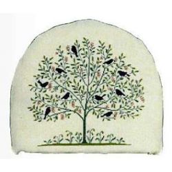 Borduurpakket Theemuts met blauwe vogels Haandarbejdets Fremme 26-6124