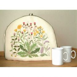 Borduurpakket Theemuts wilde bloemen Haandarbejdets Fremme 26-6820