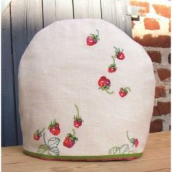 Borduurpakket Theemuts aardbeien Haandarbejdets Fremme 26-9872