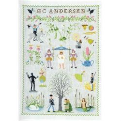 Borduurpakket Letterlap Hans Christiaan Andersen Haandarbejdets Fremme 30-3608.03