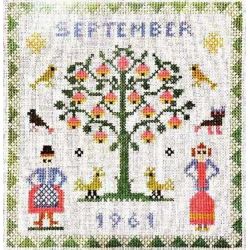 Borduurpakket Verjaardagsmotief september Haandarbejdets Fremme 30-4482.09