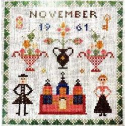 Borduurpakket Verjaardagsmotief november Haandarbejdets Fremme 30-4482.11