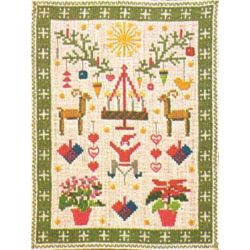 Borduurpakket Kerstmerklap Haandarbejdets Fremme 30-4821