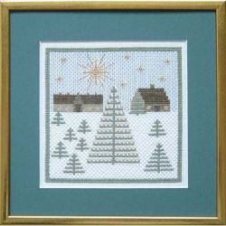 Borduurpakket Winterlandschap met dennen Haandarbejdets Fremme 30-5662