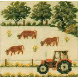 Borduurpakket Koeien in de wei Haandarbejdets Fremme 30-5793