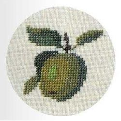 Borduurpakket Appel jampotdeksel Haandarbejdets Fremme 40-5816