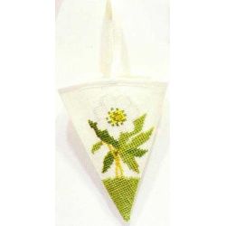 Borduurpakket Zakje kerstroos Haandarbejdets Fremme 42-6332