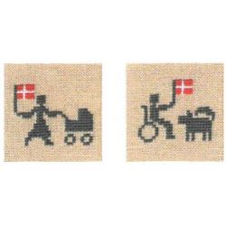 Borduurpakket Wenskaarten-set van 2 Haandarbejdets Fremme 42-9995.04