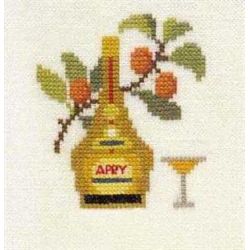 Borduurpakket Drankfles pruimen Haandarbejdets Fremme 30-6716