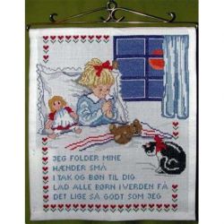 Borduurpakket Avondgebedje met poes Oehlenslager 12051