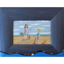 Borduurpakket Kinderen aan het strand 2 Oehlenslager 13009