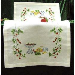Borduurpakket Loper met servies en fruit Oehlenslager 30137