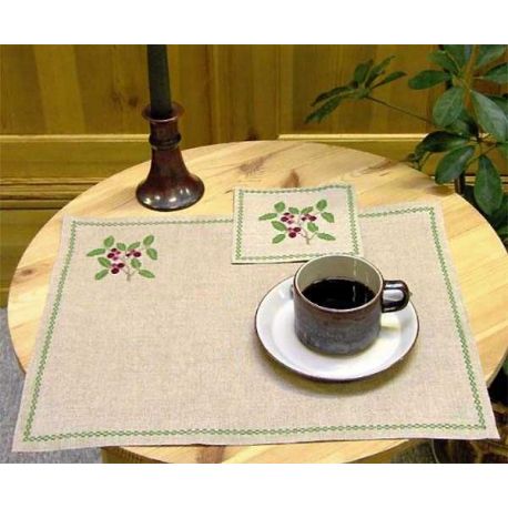 Borduurpakket Kleedje rode bessen Oehlenslager 33012