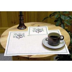 Borduurpakket Placemat blauwe bessen Oehlenslager 33015