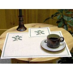 Borduurpakket Placemat witte bessen Oehlenslager 33023