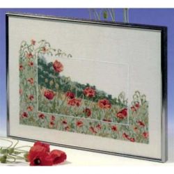 Borduurpakket Papaverveld Oehlenslager 33156