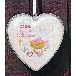 Borduurpakket Geboortetegel wieg - Stine Oehlenslager 40508