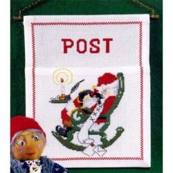 Borduurpakket Postzak Kerstman in stoel Oehlenslager 43329