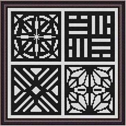 Borduurpakket Zwart-wit vierkant Oehlenslager 51619