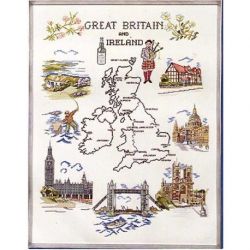 Borduurpakket Landkaart Groot-Brittannie Oehlenslager 57036