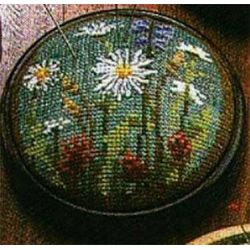 Borduurpakket Speldenkussen vergeet-mij-nietjes Oehlenslager 59336