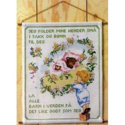 Borduurpakket Geboortetegel met gebed Oehlenslager 67535