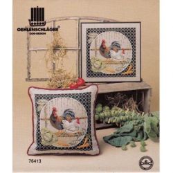 Borduurpakket Kippen op stok Oehlenslager 76419