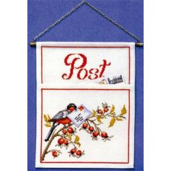 Borduurpakket Postzak goudvink met bessen Oehlenslager 77530