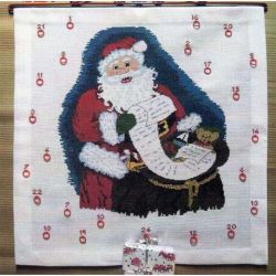 Borduurpakket Adventskalender Kerstmanverlanglijst Oehlenslager 81205