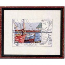 Borduurpakket Rode boten Oehlenslager 84811