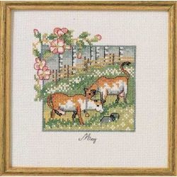 Borduurpakket Koeien in de wei Oehlenslager 84834