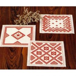 Borduurpakket Set van 3 kleedjes hardanger Oehlenslager 87841