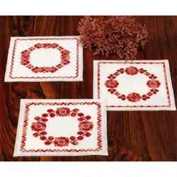 Borduurpakket Set van 3 kleedjes hardanger Oehlenslager 87842