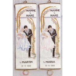 Borduurpakket Dooptegel Hanne en Hans-Martin of Maria Oehlenslager 87959