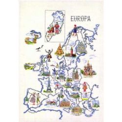 Borduurpakket Landkaart Europa Oehlenslager 93497