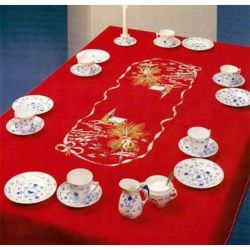 Borduurpakket Tafelkleed kerst kerkjes Oehlenslager 98116