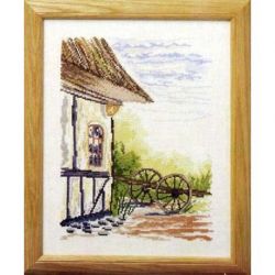 Borduurpakket Huis met handkar Oehlenslager 99534