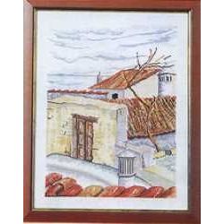 Borduurpakket Kijkje over daken Oehlenslager 99537