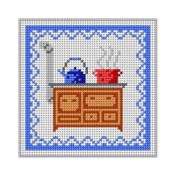 Voorbedrukt stramien fornuis Orchidea 1603