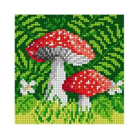 Voorbedrukt stramien vliegenzwammen Orchidea 1837